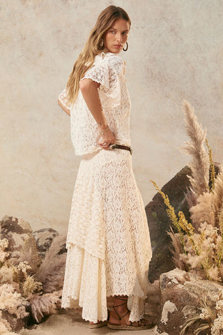 Lux Lisbon Lace Handkerchief Skirt