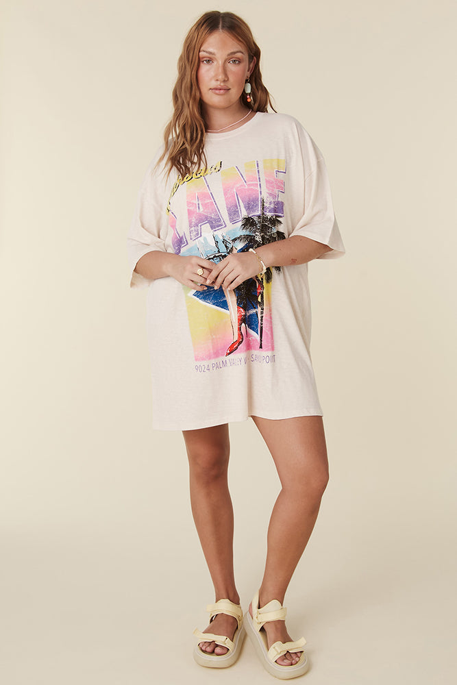 Hibiscus Lane Biker Tee Dress